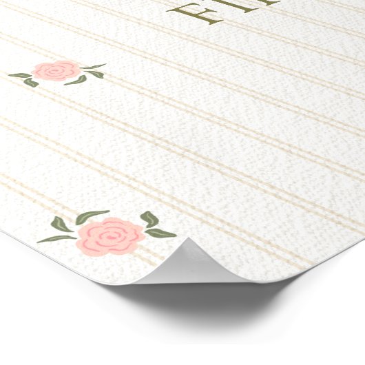 Silly Goose First Birthday Welcome Poster ポスター (角)