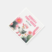 Silly Goose First Rodeo Western Kids' Birthday スタンダードカクテルナプキン (角)