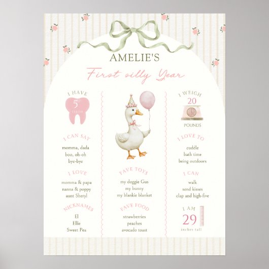 Silly Goose First Year Milestone ポスター (正面)