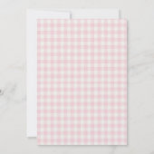 Silly Goose Floral Gingham Birthday Photo サンキューカード (裏面)