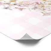 Silly Goose Floral Girl Baby Shower Welcome ポスター (角)