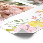 Silly Goose Floral Girl Birthday Photo Milestone ポスター (角)