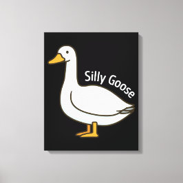Silly Goose Funny Cartoon Goose キャンバスプリント