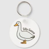 Silly Goose Funny Cartoon Goose キーホルダー (裏面)