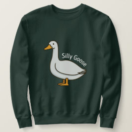 Silly Goose Funny Cartoon Goose スウェットシャツ