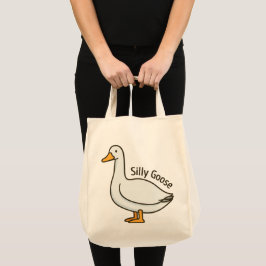 Silly Goose Funny Cartoon Goose トートバッグ