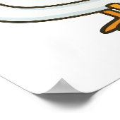 Silly Goose Funny Cartoon Goose ポスター (角)