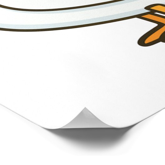 Silly Goose Funny Cartoon Goose ポスター (角)