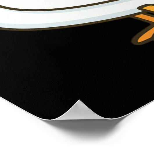 Silly Goose Funny Cartoon Goose ポスター (角)