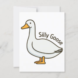 Silly Goose Funny Cartoon Goose ポストカード
