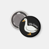 Silly Goose Funny Cartoon Goose マグネット (正面/裏面)