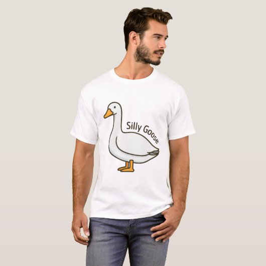 Silly Goose Funny Cartoon Goose Tシャツ (正面フル)