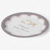 Silly Goose Gender Neutral Baby Shower ペーパープレート (アングル)