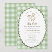 Silly Goose Gender neutral Baby shower 招待状 (正面/裏面)