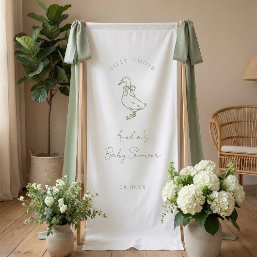 Silly Goose Gender Neutral baby shower 横断幕