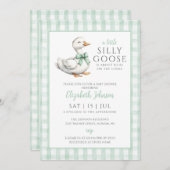 Silly Goose Gender Neutral Baby Shower All In One 招待状 (正面/裏面)