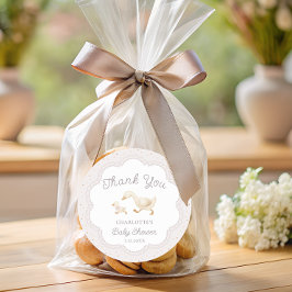 Silly Goose Gender Neutral Baby Shower Thank You ラウンドシール