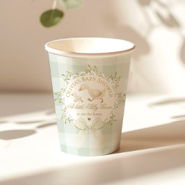 Silly Goose Gender neutral Sage Baby Shower 紙コップ