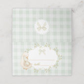 Silly Goose Gender Neutral Sage Gingham プレイスカード (外部開封)