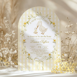 Silly Goose Gender neutral Whimsical Baby Shower 招待状