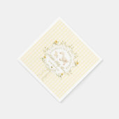 Silly Goose Gender neutral Yellow Baby Shower スタンダードカクテルナプキン (角)