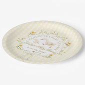 Silly Goose Gender neutral Yellow Baby Shower ペーパープレート (アングル)