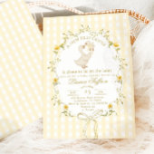 Silly Goose Gender neutral Yellow Baby Shower 招待状
