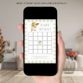 Silly Goose Gingham Bingo Baby Shower Game Card 招待状