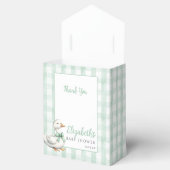 Silly Goose Gingham Gender Neutral Baby Shower フェイバーボックス (オープン)