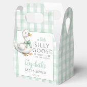 Silly Goose Gingham Gender Neutral Baby Shower フェイバーボックス (オープン)