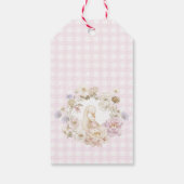 Silly Goose Gingham Girl Baby Shower Thank You ギフトタグ (裏面)