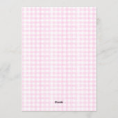 Silly Goose Gingham Plaid Western Girl Baby Shower 招待状 (裏面)