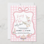 Silly Goose Girl 1st Birthday Invitation 招待状 (正面)