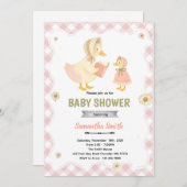 Silly Goose girl Baby Shower Invitation 招待状 (正面/裏面)