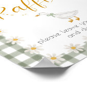 Silly Goose Green Gingham Floral Diaper Raffle ポスター (角)