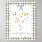 Silly Goose Green Gingham Pacifier Hunt Game ポスター (正面)