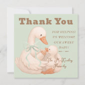 Silly Goose Green Labor  Delivery NICU Hospital    サンキューカード (正面)