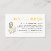 Silly Goose Green Neutral Book For Baby Shower エンクロージャーカード (正面)