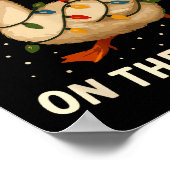 Silly Goose Holiday Christmas Festive Goose On The ポスター (角)