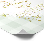 Silly Goose How big is her belly Sage Gingham ポスター (角)