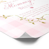 Silly Goose How big is mommys belly Pink Gingham ポスター (角)