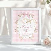 Silly Goose How big is mommys belly Pink Gingham ポスター