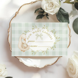 Silly Goose How many Candies Guessing game Sage エンクロージャーカード