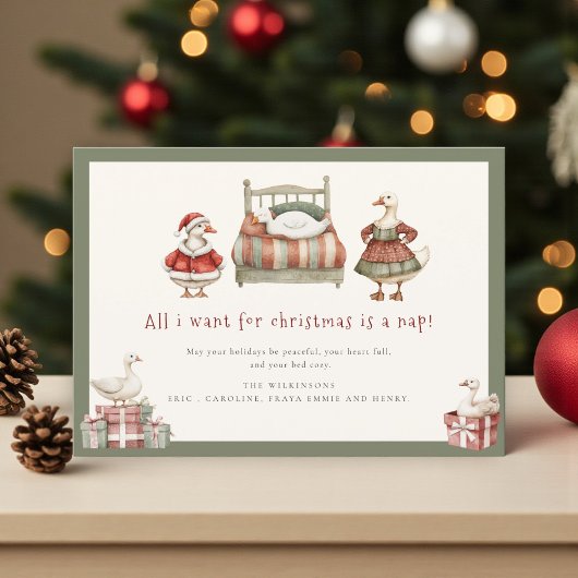 Silly Goose humor christmas holiday greetings card シーズンカード