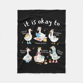 Silly Goose It is to Mental Health Kid Men Women フリースブランケット