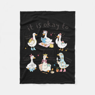 Silly Goose It is to Mental Health Kid Men Women フリースブランケット