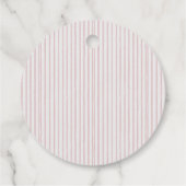 Silly Goose Lace Wildflower Pink Baby Shower フェイバータグ (裏面)