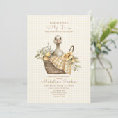 Silly Goose Lemon Baby Shower 招待状 (スタンド正面)