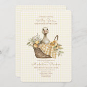 Silly Goose Lemon Baby Shower 招待状 (正面/裏面)