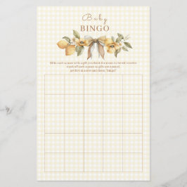 Silly Goose Lemon Baby Shower Bingo Game
